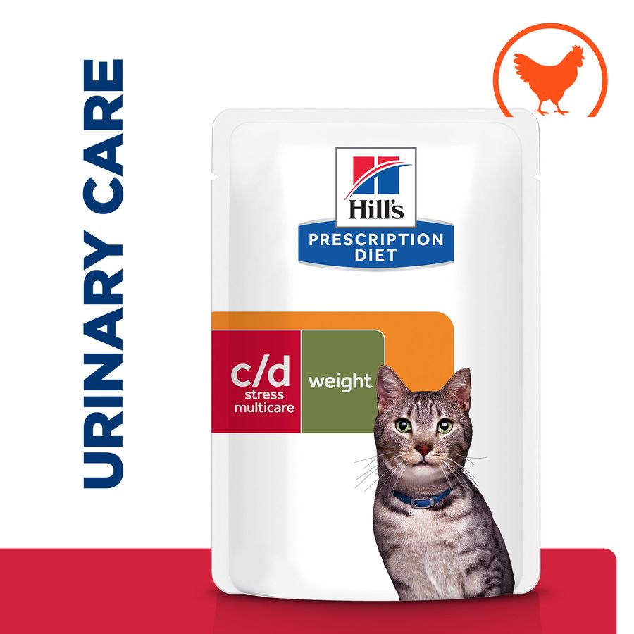 Hill s Prescription Diet c d Multicare Stress Metabolic Wet Cat Food with Chicken Pouch