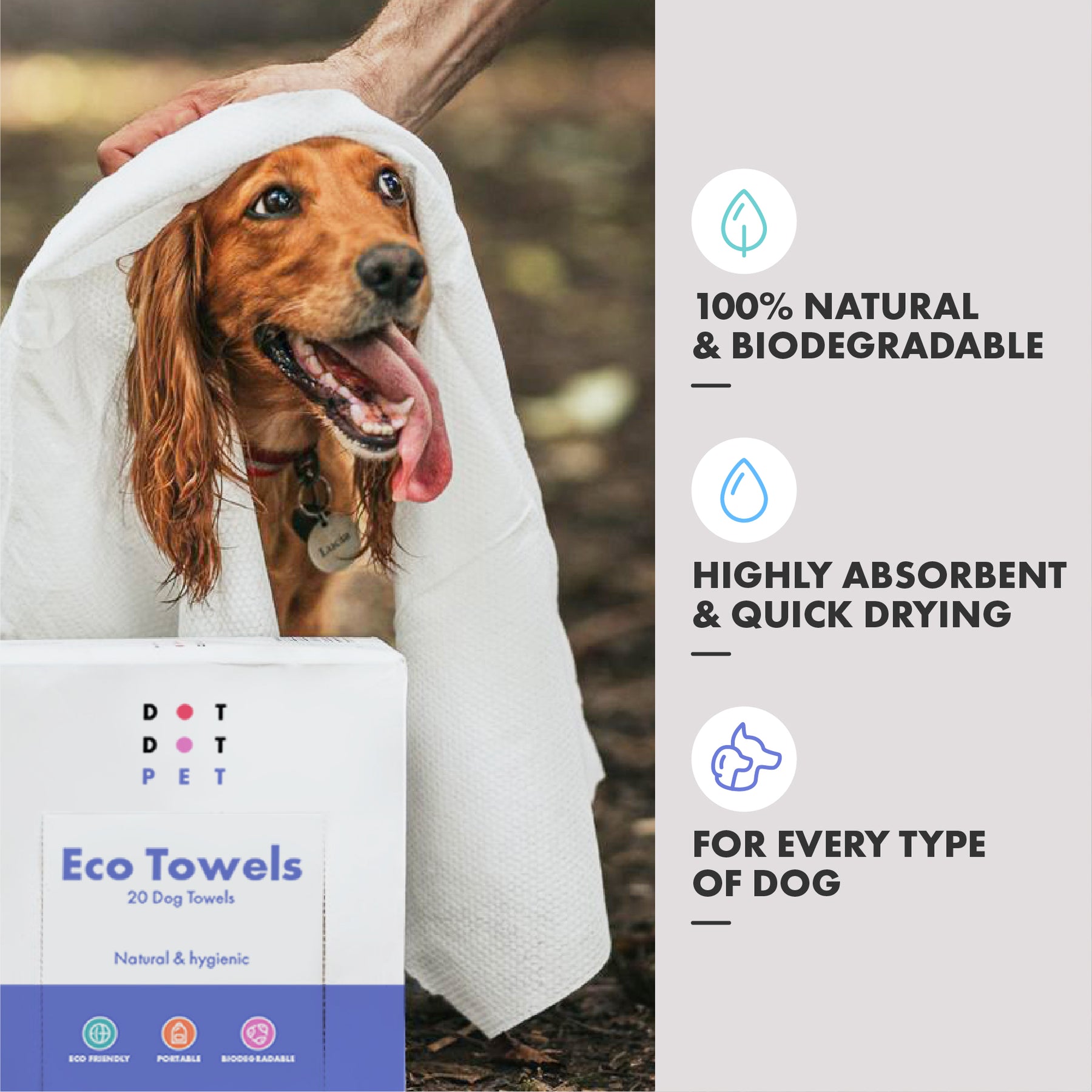 DotDotPet Eco Dog Towels (20pk)