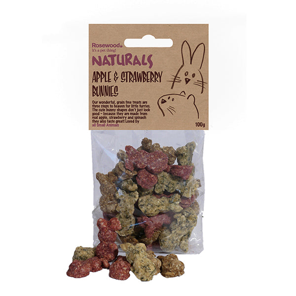 Naturals Apple & Strawberry Bunnies 100g