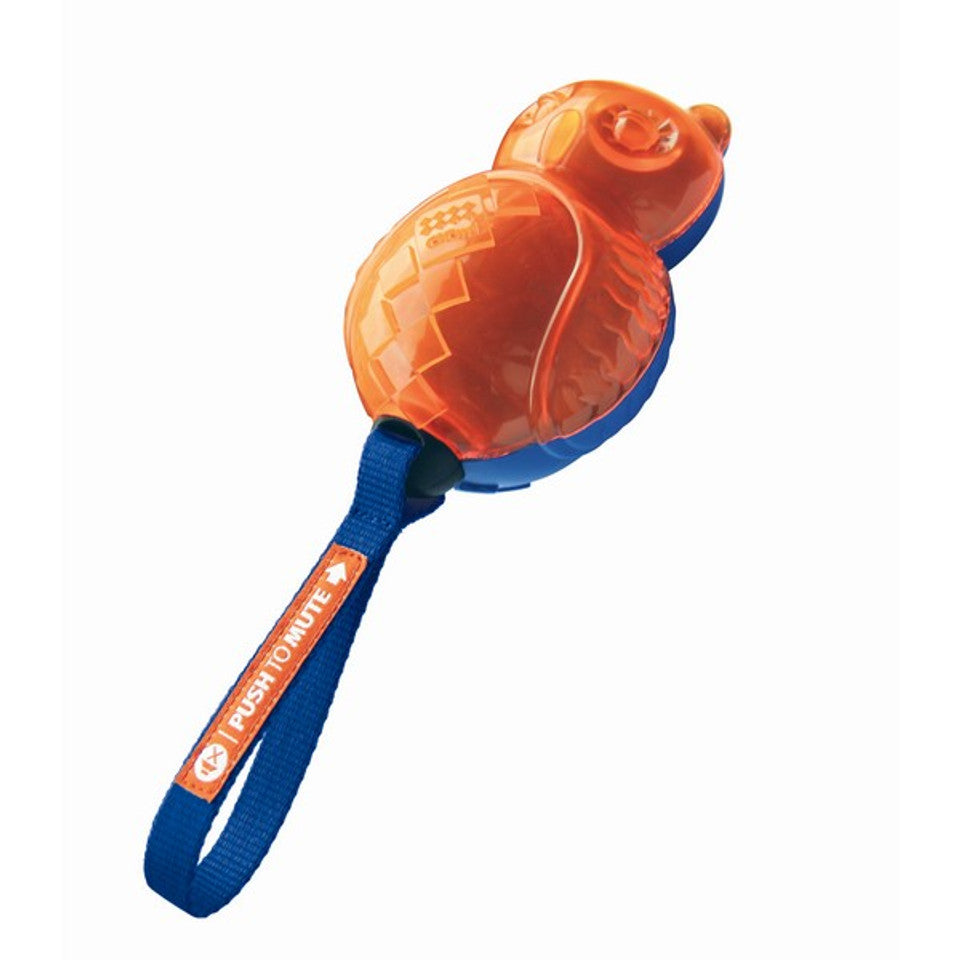 GiGwi Push to Mute Transparent Owl Blue/Orange