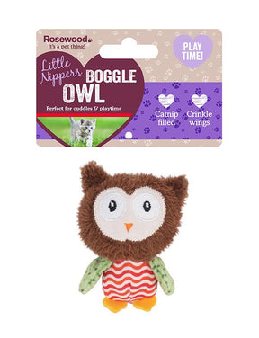 Little Nippers Boggle Owl Kitten Toy