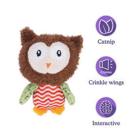 Little Nippers Boggle Owl Kitten Toy