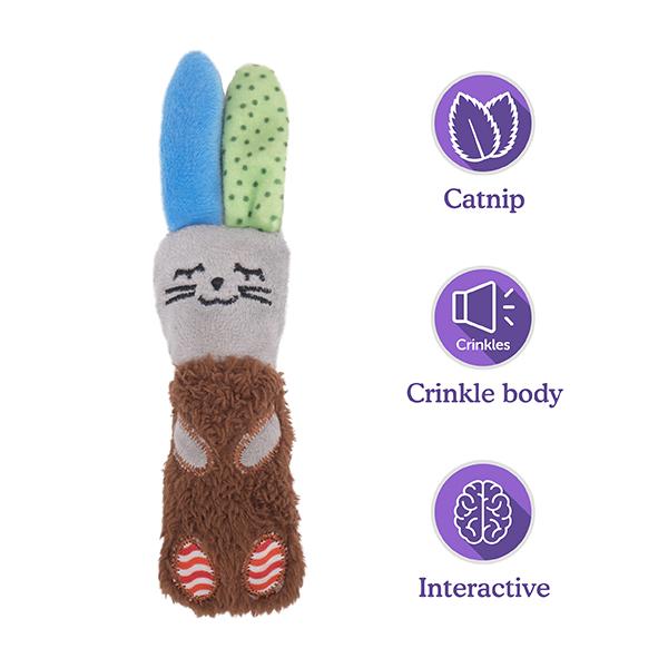 Little Nippers Floppy Rabbit Kitten Toy