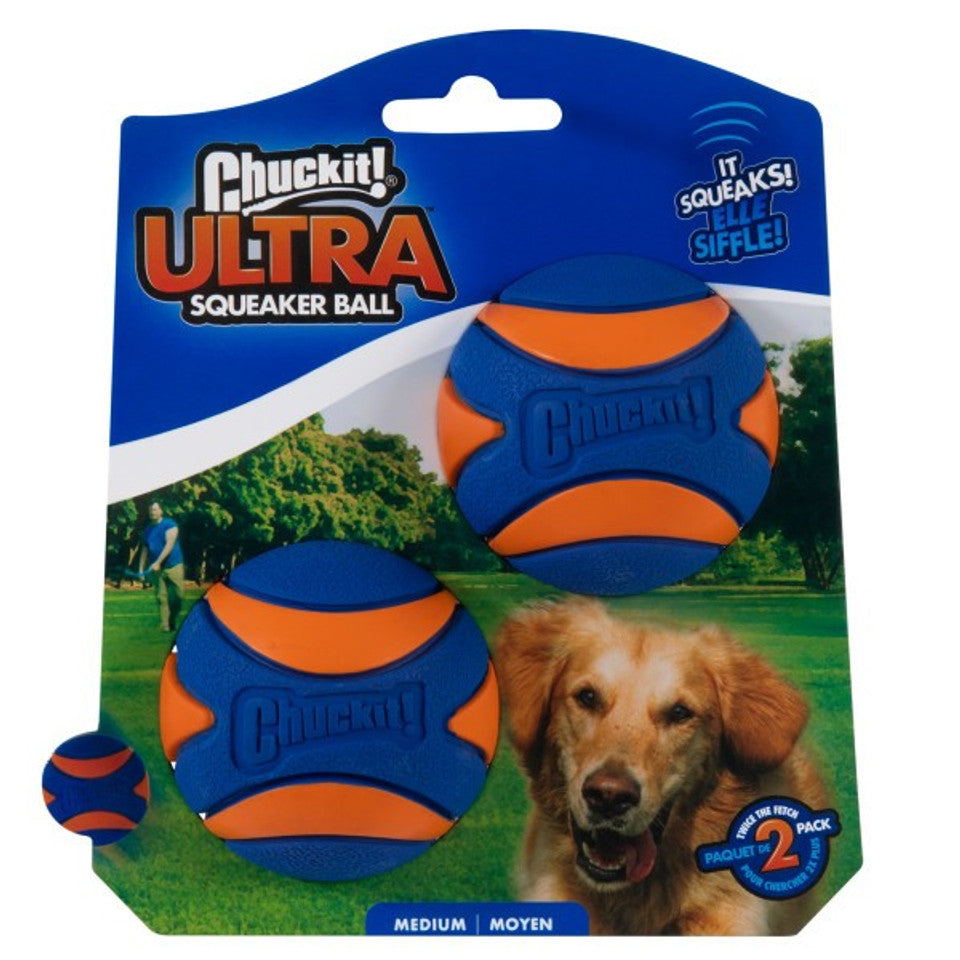 Chuckit! Ultra Squeaker Ball Med (2Pk)