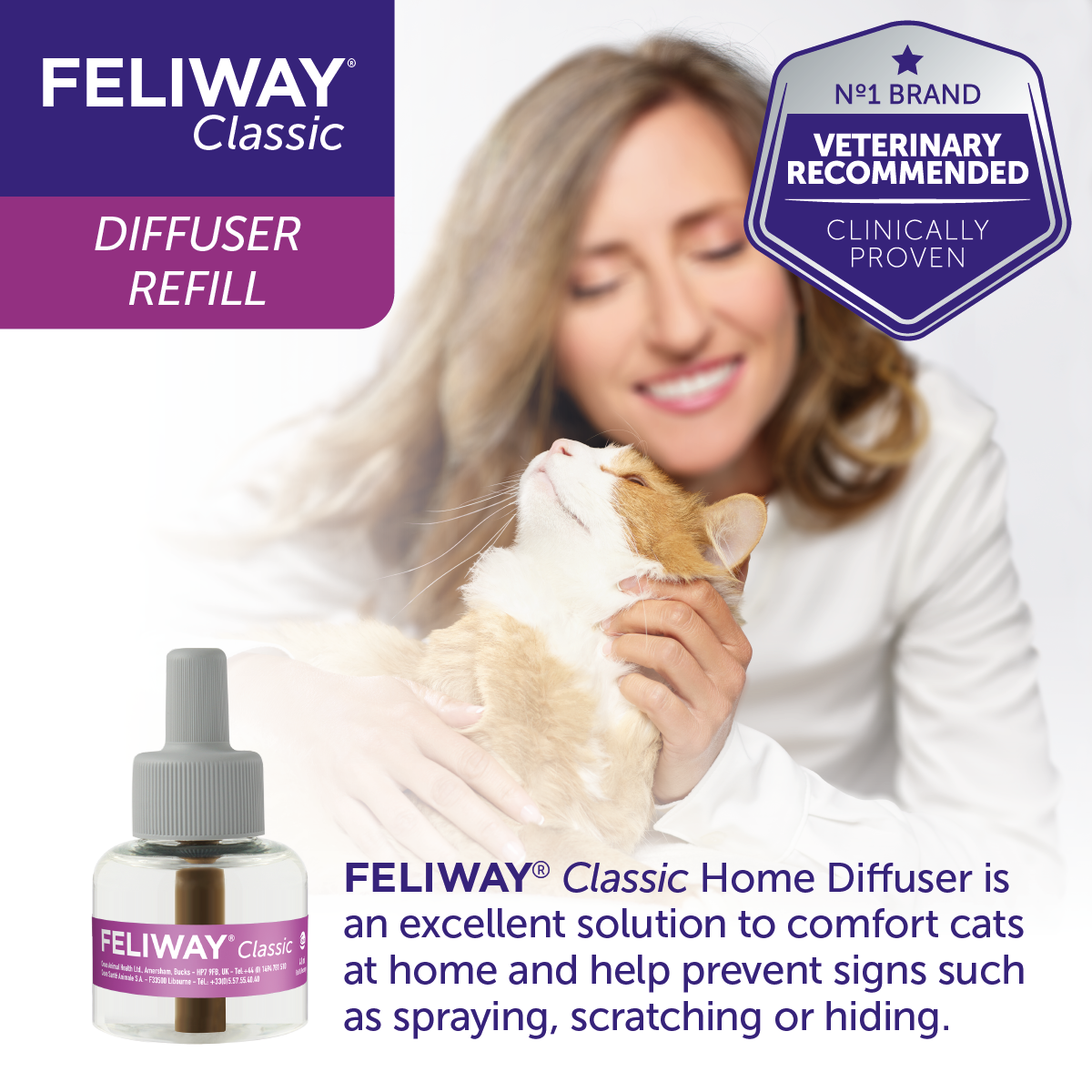 Feliway Classic 30-Day Refill for Diffuser (3 Pack)