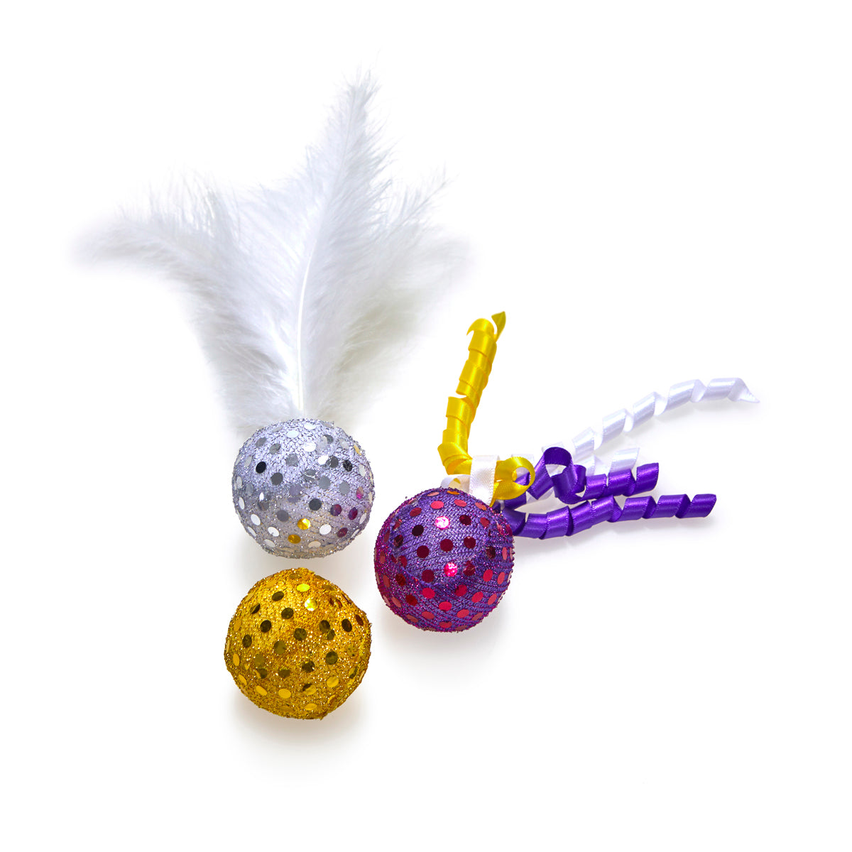 Petface Catkins Glitter Balls Cat Toy (3 Pack)