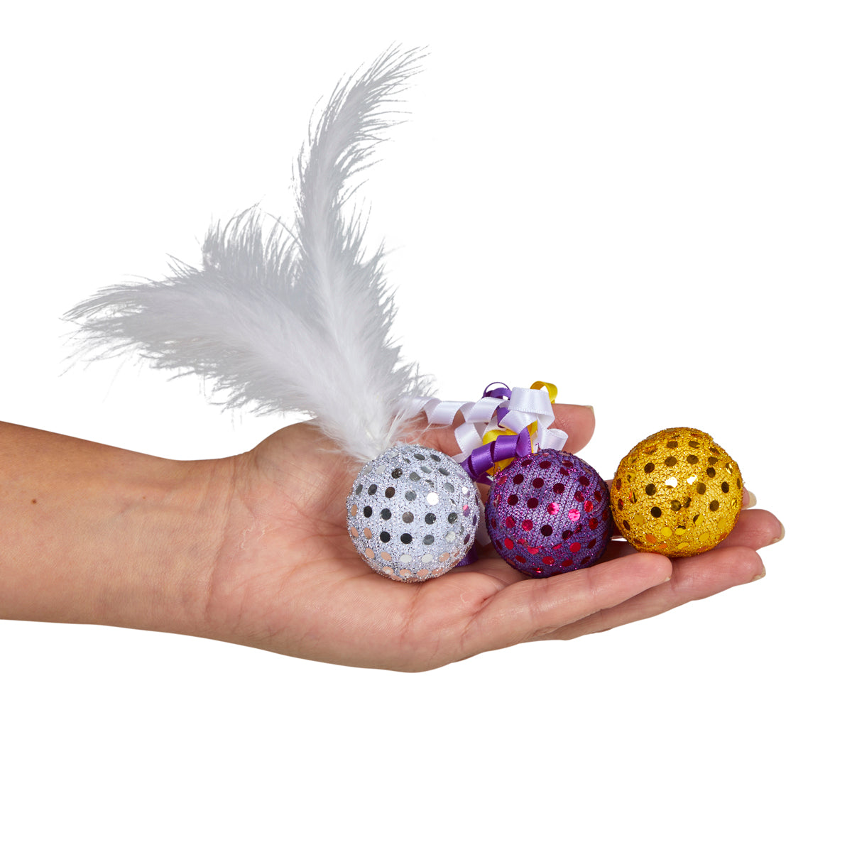 Petface Catkins Glitter Balls Cat Toy (3 Pack)