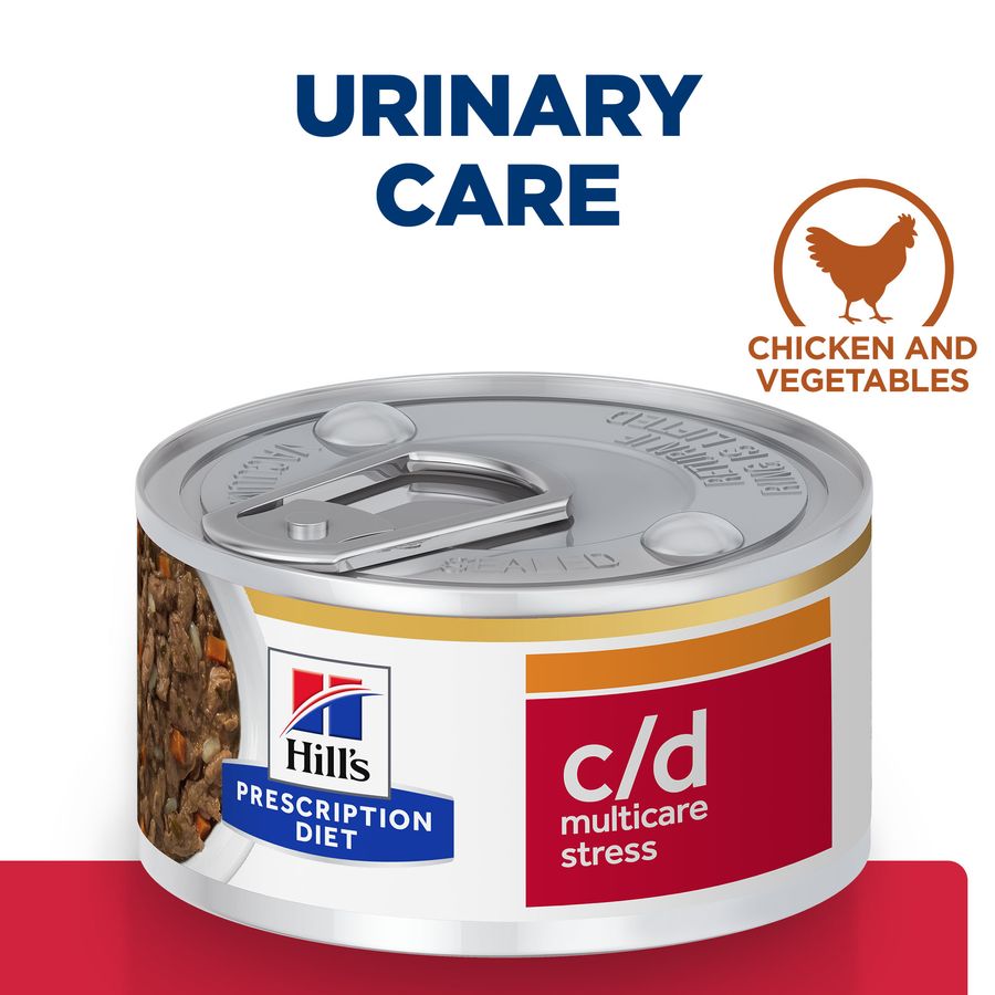 Hill's™ Prescription Diet™ c/d™ Multicare Stress Urinary Care Stew Cat Food with Chicken & added Vegetables can