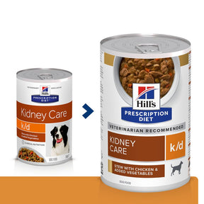 Hill's Prescription Diet k/d Kidney Care Stew Dog Food with Chicken and added Vegetables