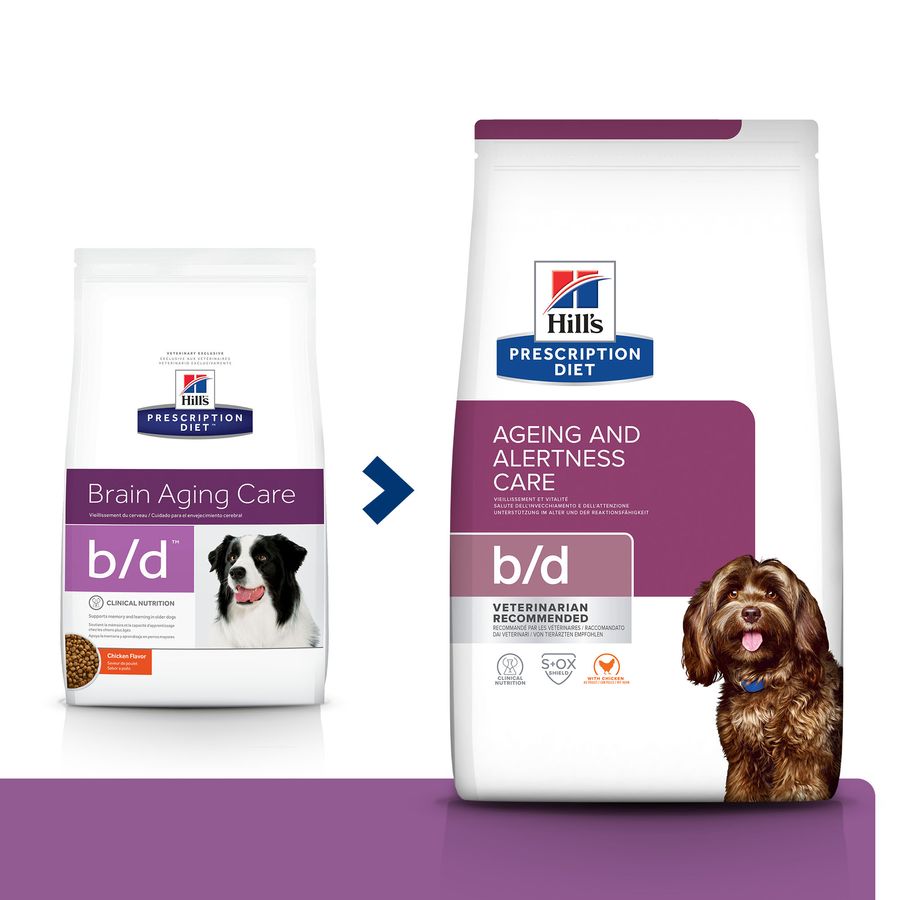 Hill's Prescription Diet b/d Brain Ageing Care Dry Dog Food with Chicken