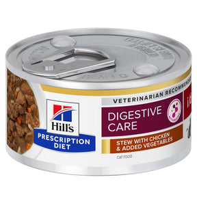 Hill's™ Prescription Diet™ i/d™ Digestive Care Stew Cat Food with Chicken & added Vegetables 82g Can