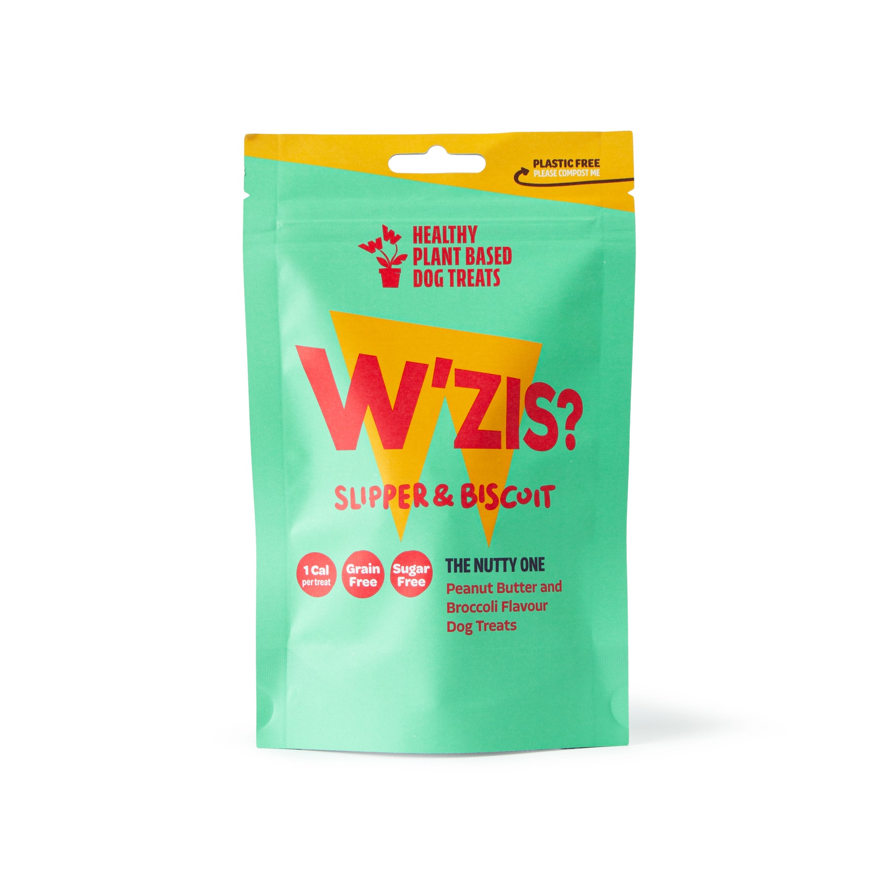 W’ZIS Slipper & Biscuit 1-Calorie Dog Treat Pouch – Nutty Flavour 80g