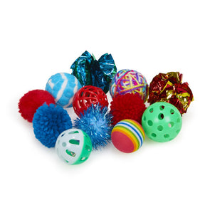 Petface Catkins Cat Play Assorted Ball Toys 12pk