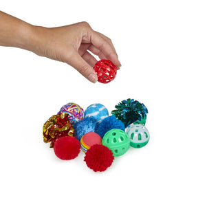 Petface Catkins Cat Play Assorted Ball Toys 12pk