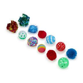 Petface Catkins Cat Play Assorted Ball Toys 12pk