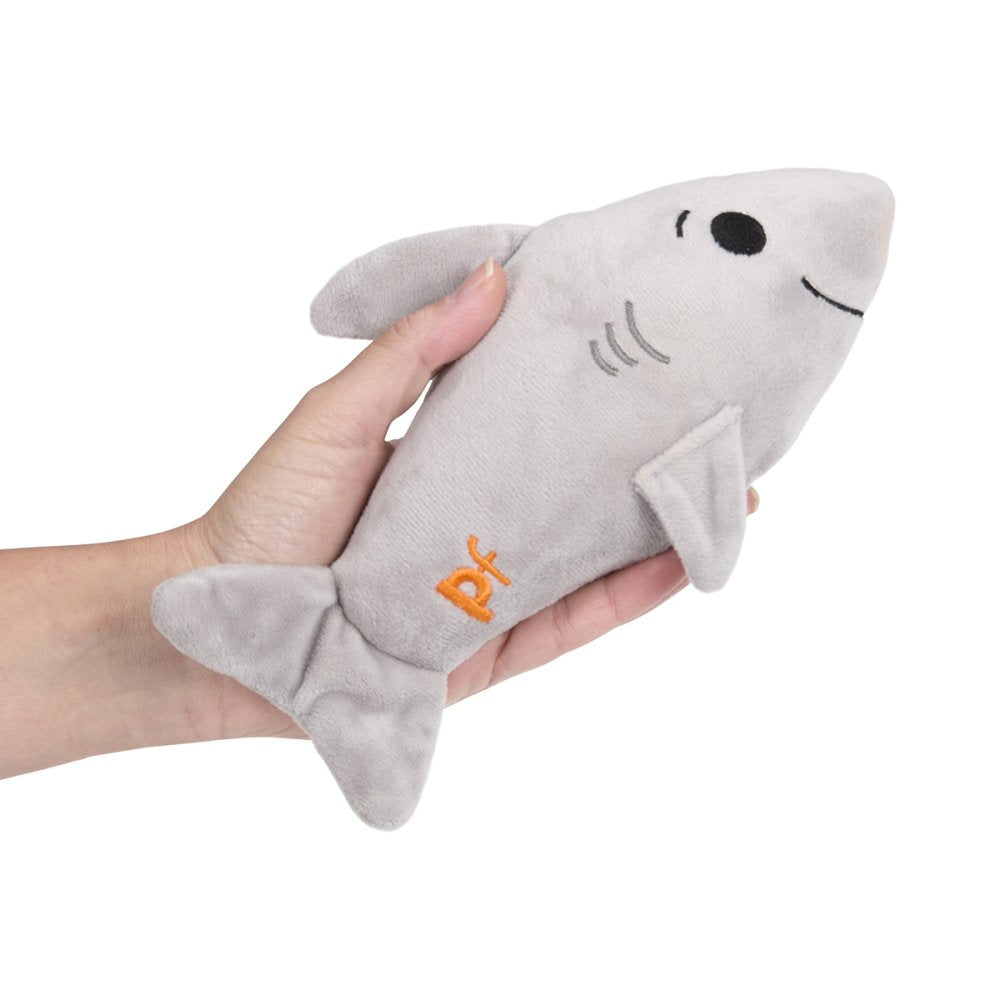 Seriously Strong Rubberoid Shark Plush Dog Toy