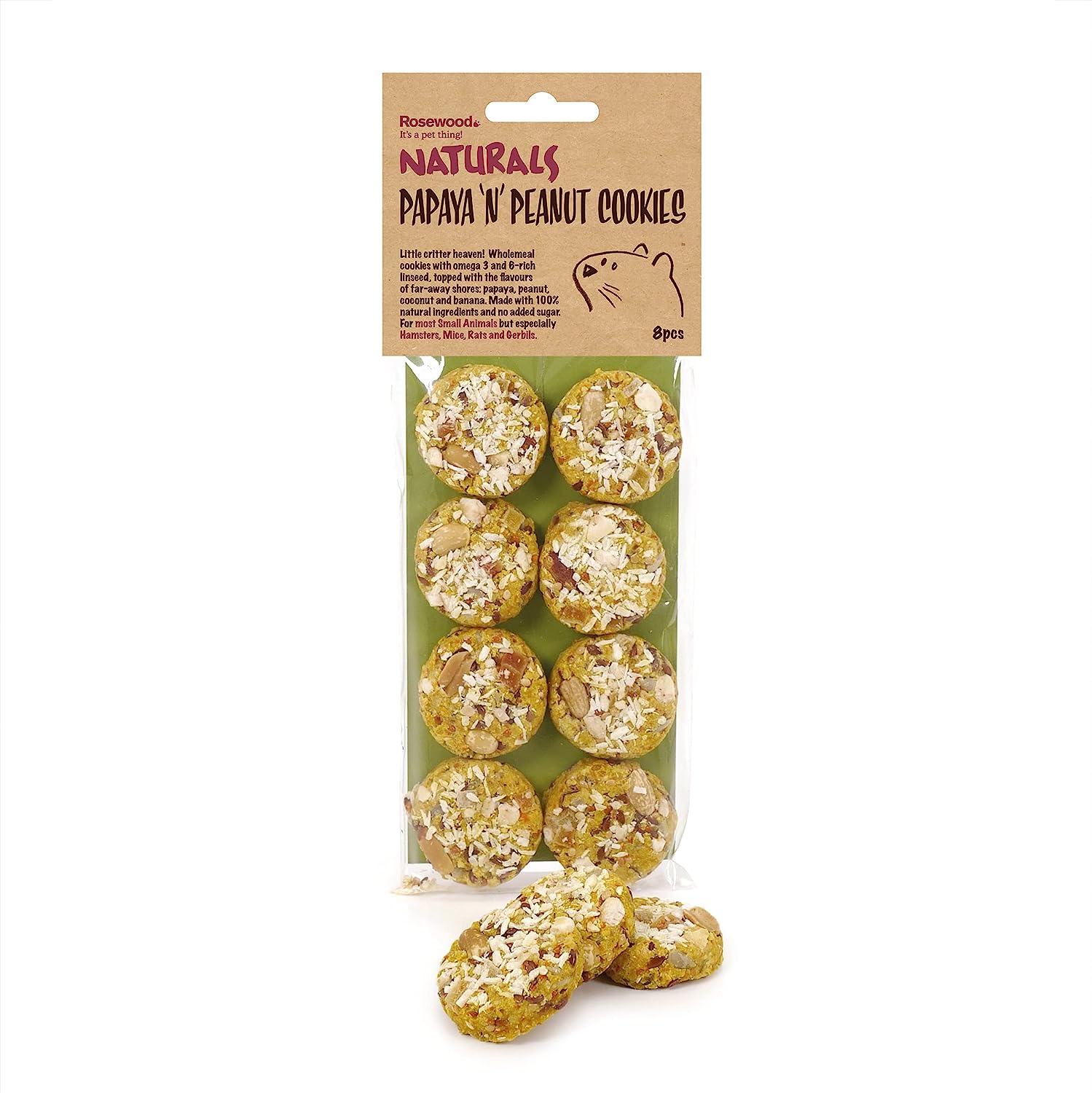 Naturals Papaya 'n' Peanut Cookies 8pc