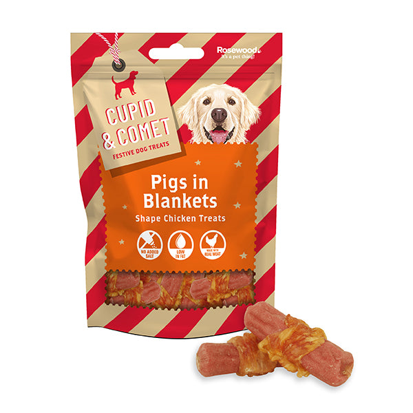 Rosewood Pigs in Blankets Dog Treats 100g