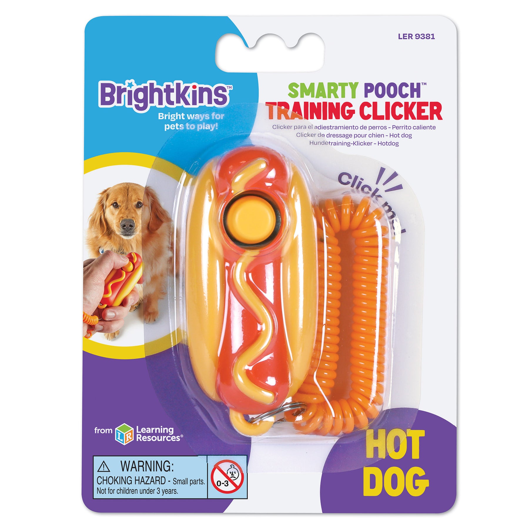 Brightkins Smarty Pooch Training Clicker - Hot Dog