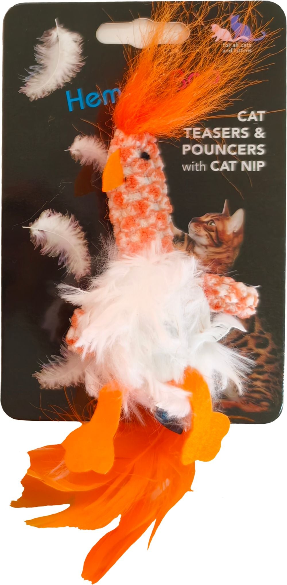 Hem and Boo Feather Plush Bird Cat Toy