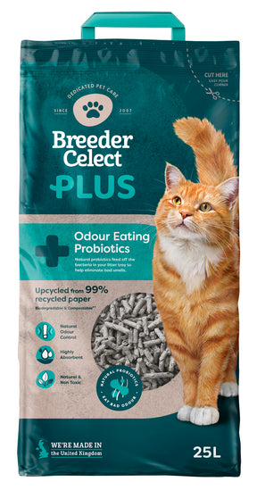 Breeder Celect Recycled Paper PLUS Probiotic 25L