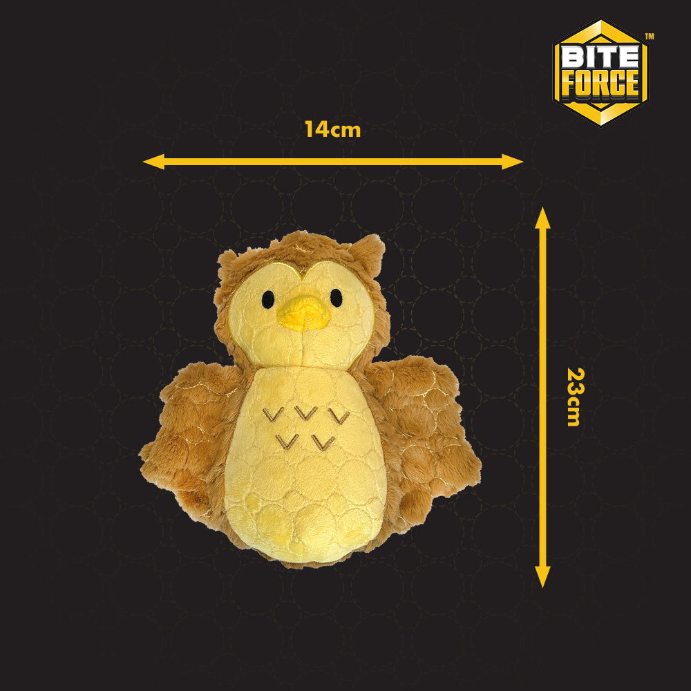 Bite Force Tough Plush Owl Dog Toy