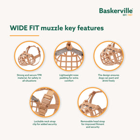 Baskerville Wide Fit Muzzle (2 sizes)