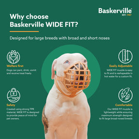 Baskerville Wide Fit Muzzle (2 sizes)