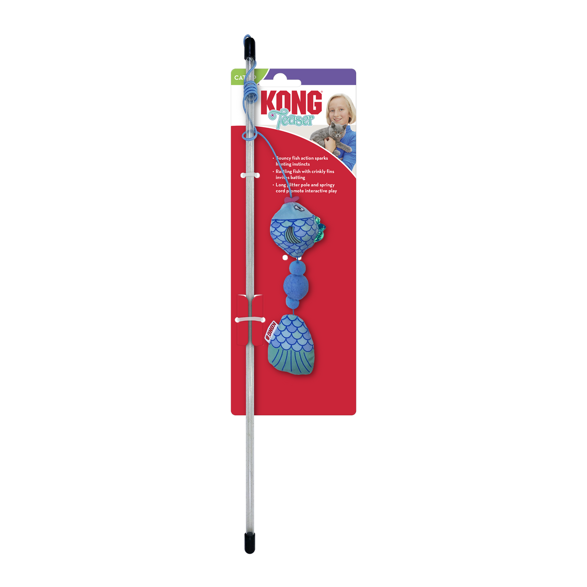 KONG Teaser Scrattles Fish Assorted