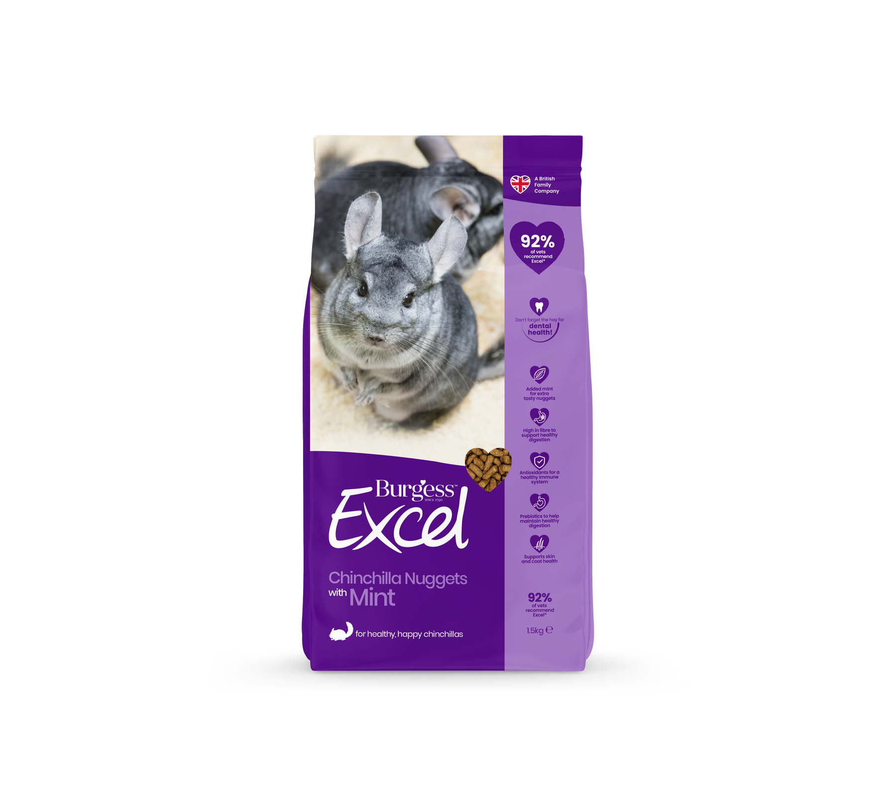 Burgess Excel Chinchilla Nuggets 1.5kg