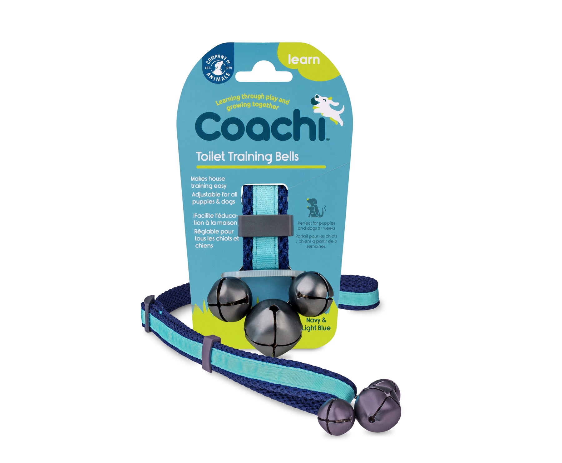 Coachi Toilet Training Bells Navy & Light Blue