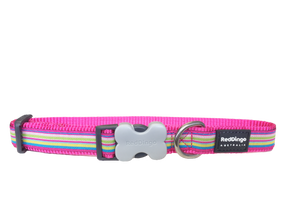 Red Dingo Hot Pink Stripe Dog Collar