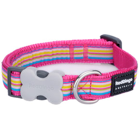 Red Dingo Hot Pink Stripe Dog Collar