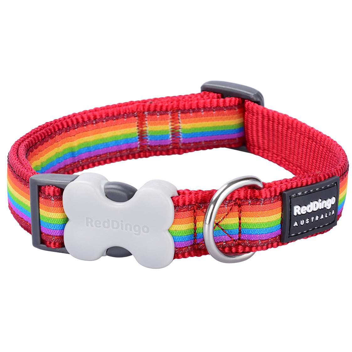 Red Dingo Rainbow Dog Collar