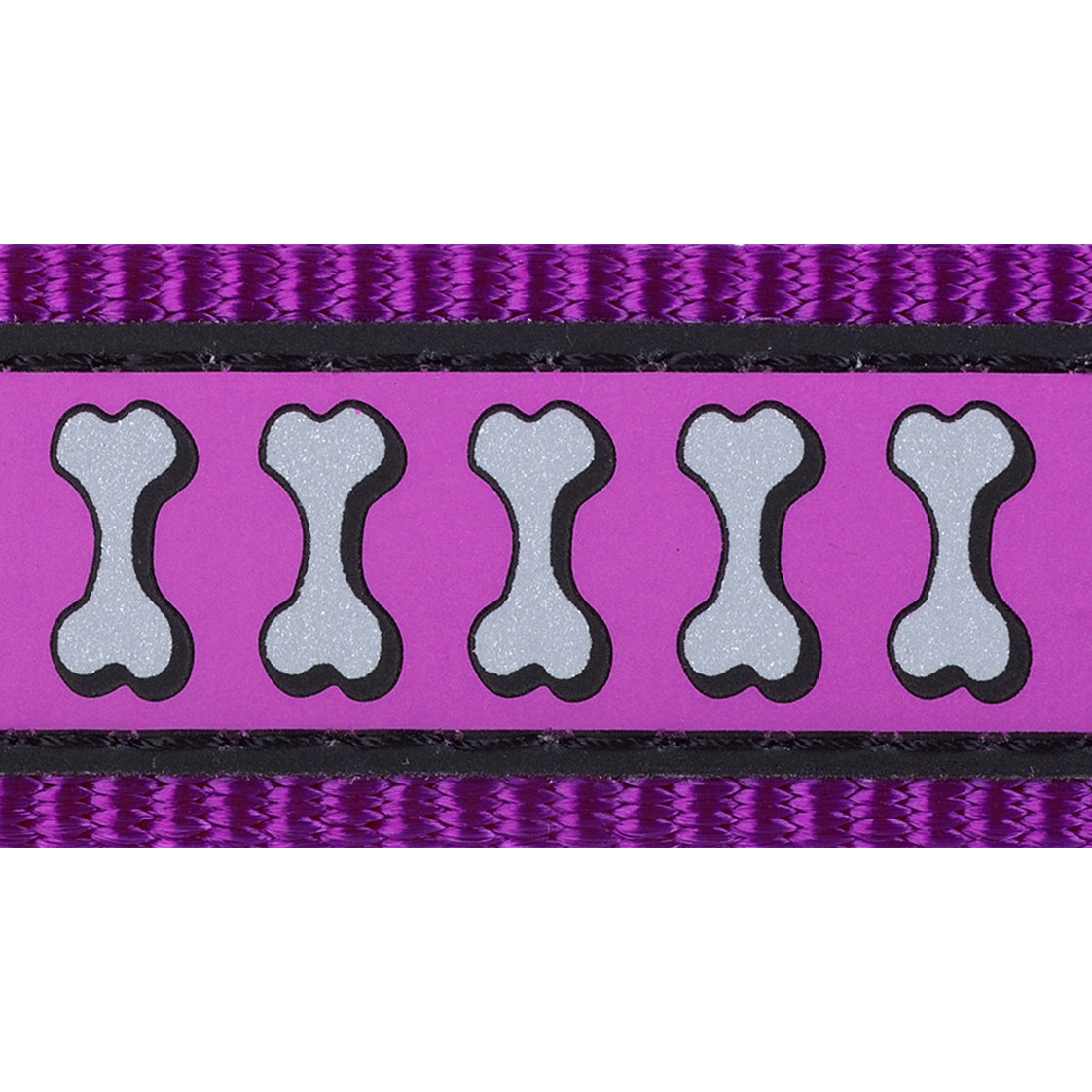 Red Dingo Reflective Purple Dog Collar