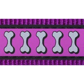 Red Dingo Reflective Purple Dog Collar