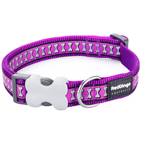 Red Dingo Reflective Purple Dog Collar