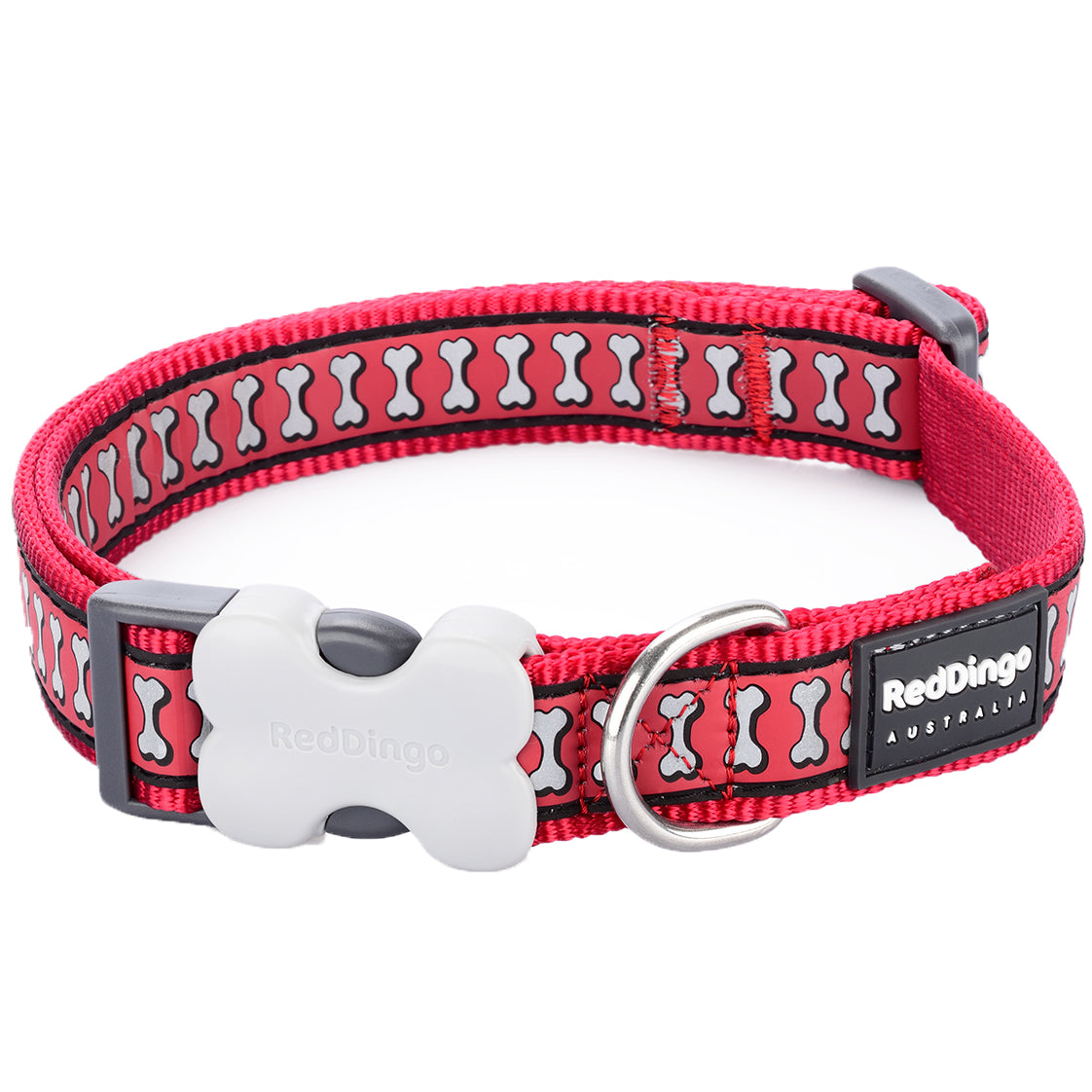 Red Dingo Reflective Red Dog Collar