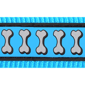 Red Dingo Reflective Turquoise Dog Collar