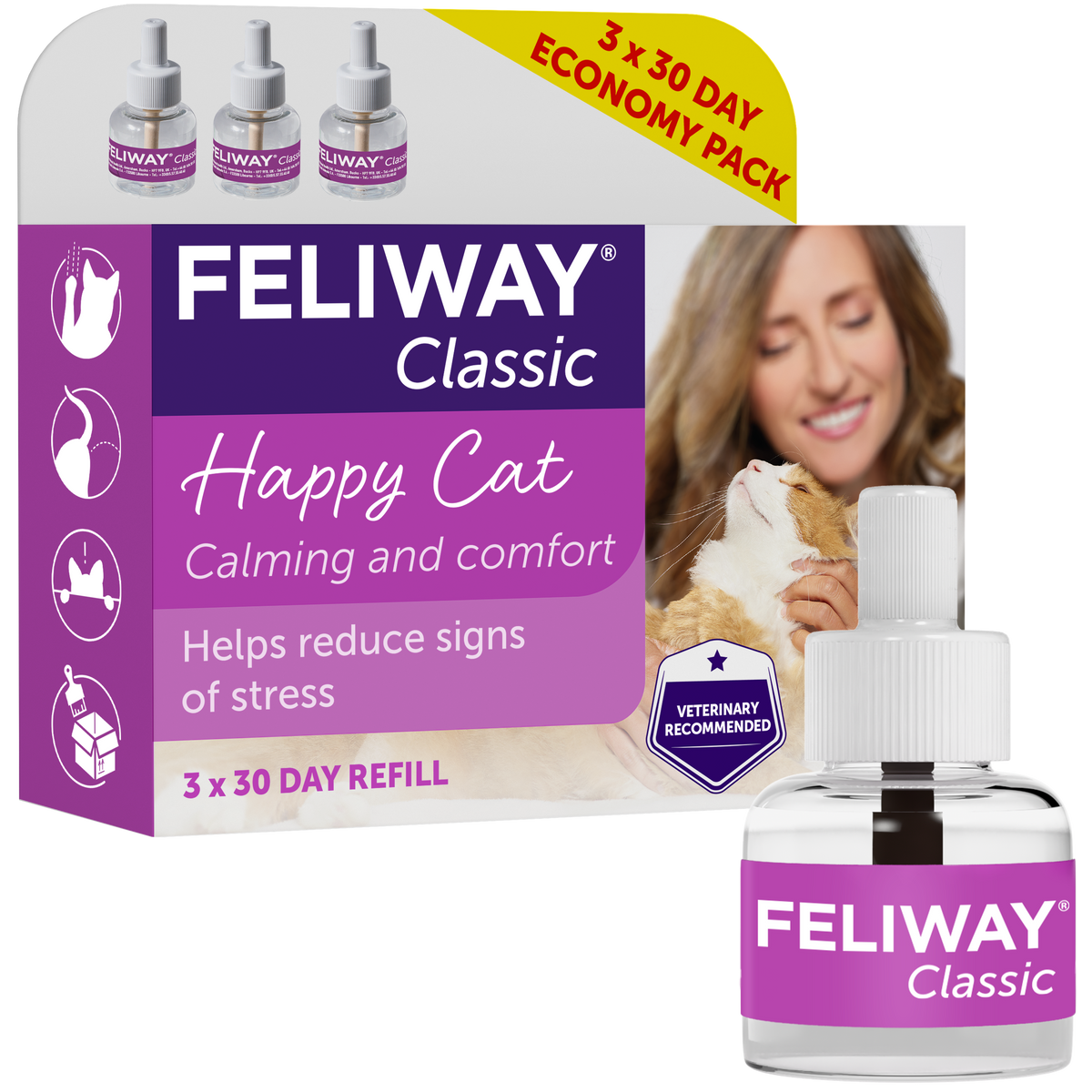 Feliway Classic 30-Day Refill for Diffuser (3 Pack)