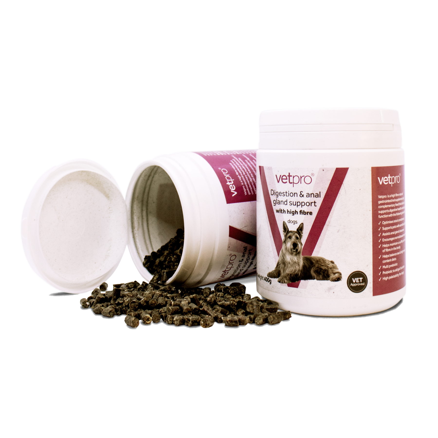 Vetpro Digestion & Anal Gland Support with high fibre