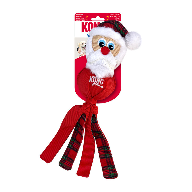 KONG Holiday Wubba Assorted Large ( Santa, Reindeer, Penguin)