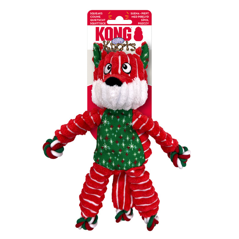 KONG Holiday Floppy Knots Fox Small/Medium