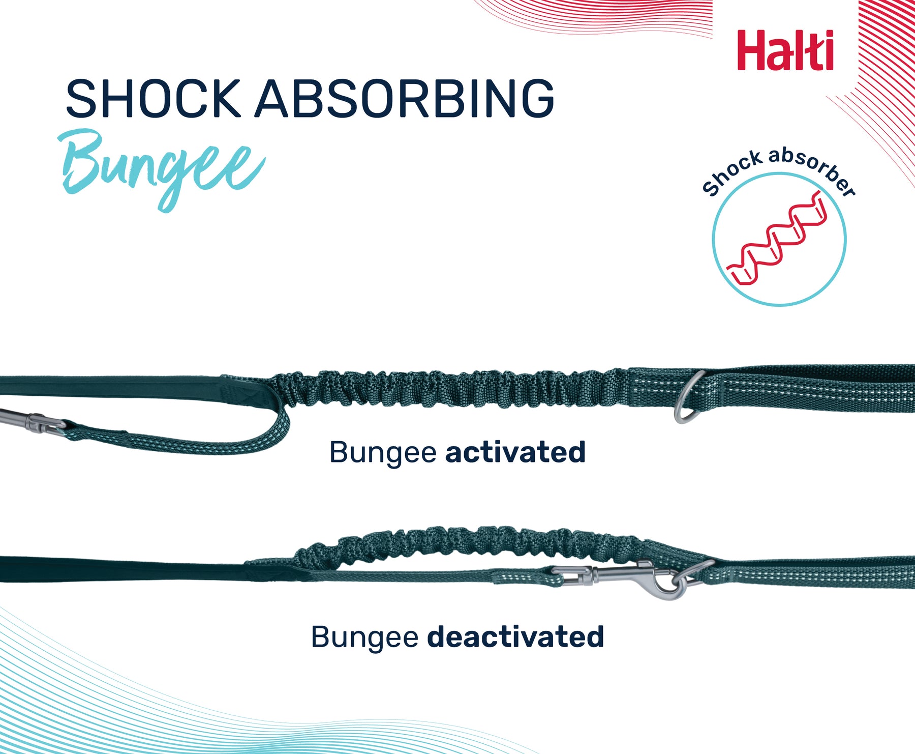 Halti Anatomy Multi Lead Teal (2 sizes)