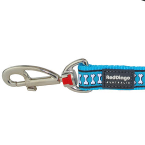 Red Dingo Reflective Turquoise Dog Lead