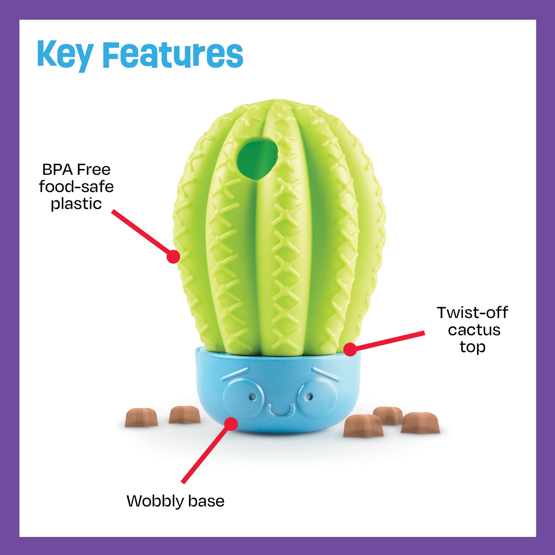 Brightkins Cactus Surprise Treat Dispenser