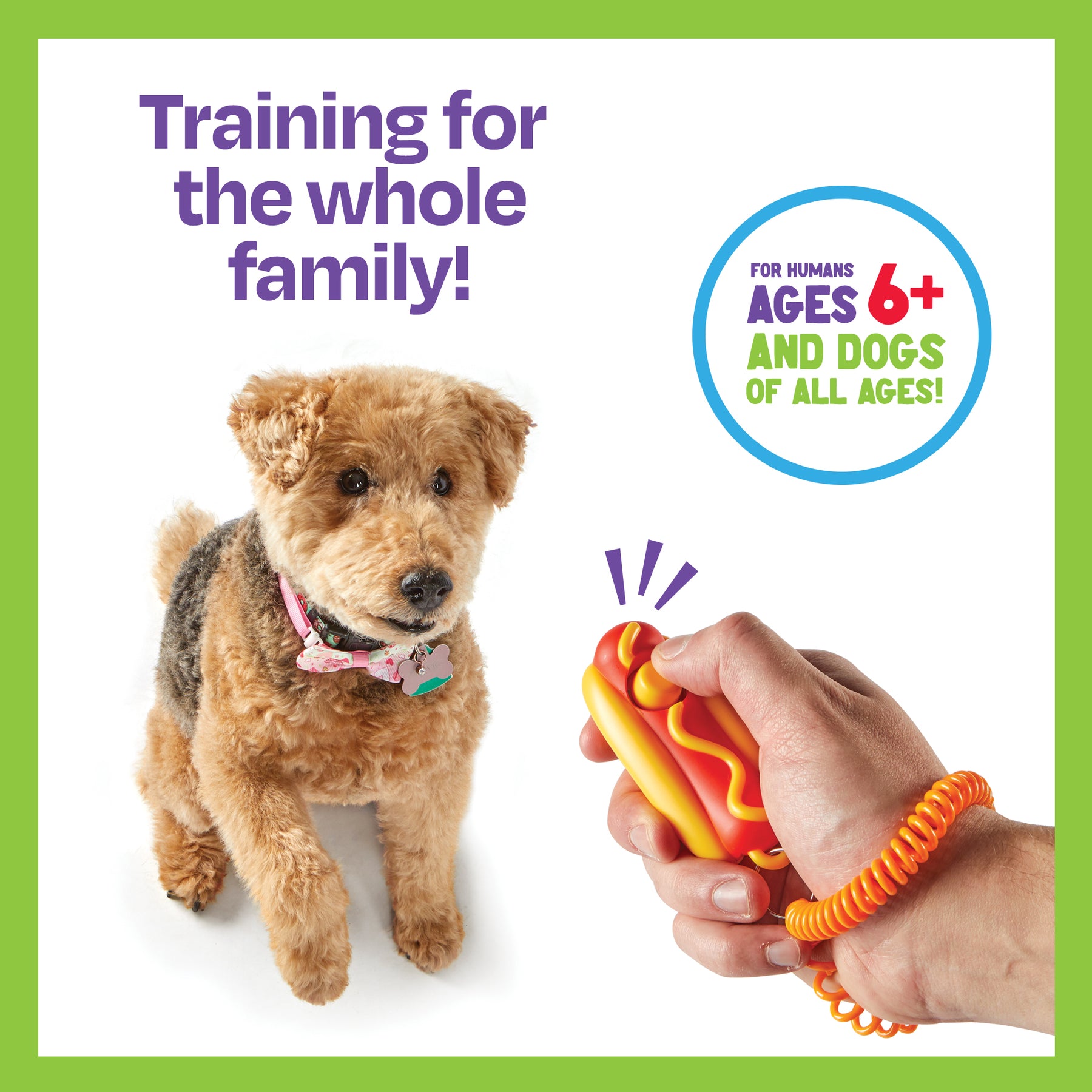 Brightkins Smarty Pooch Training Clicker - Hot Dog