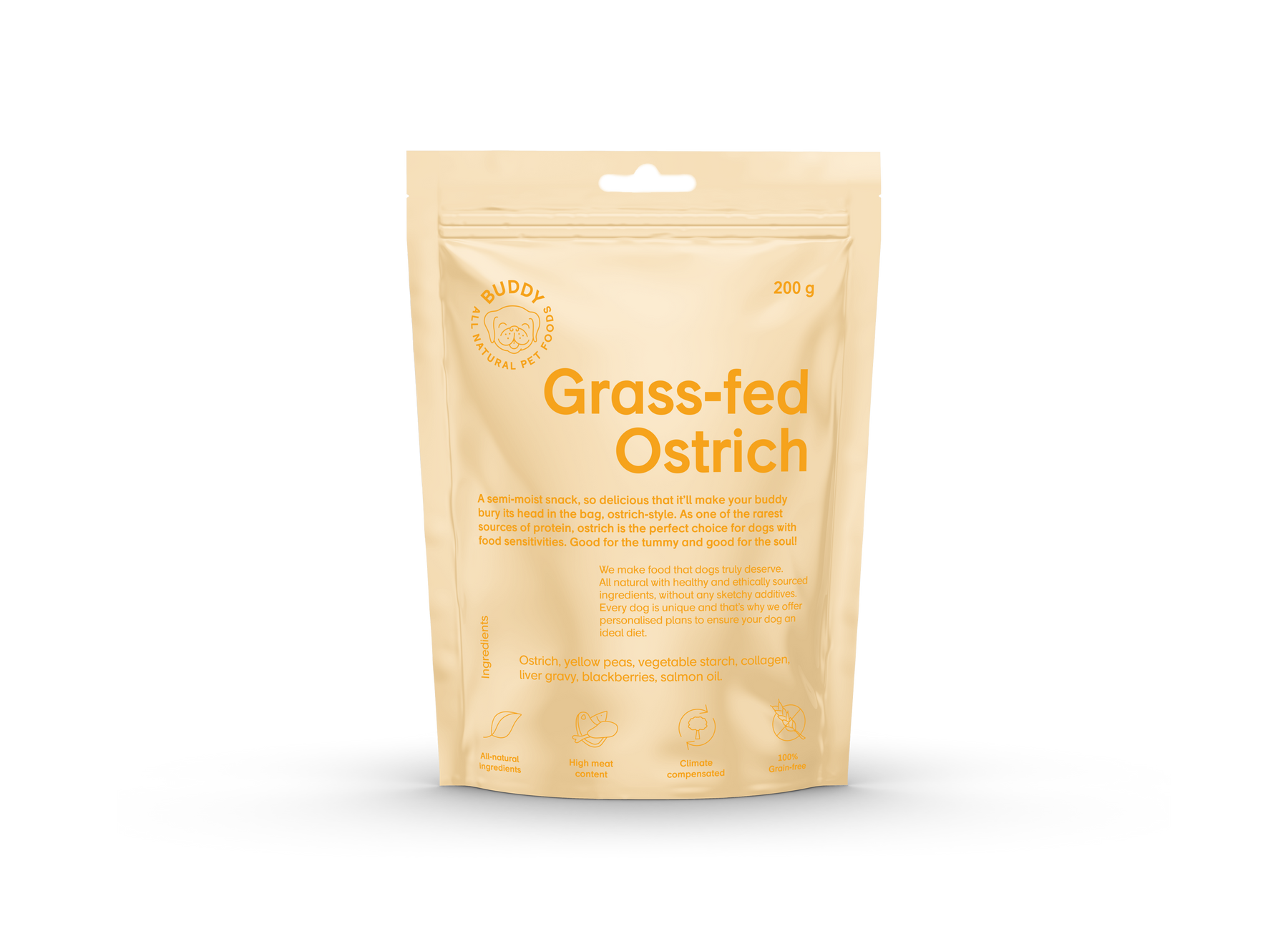 Buddy Grass-fed Ostrich 200g