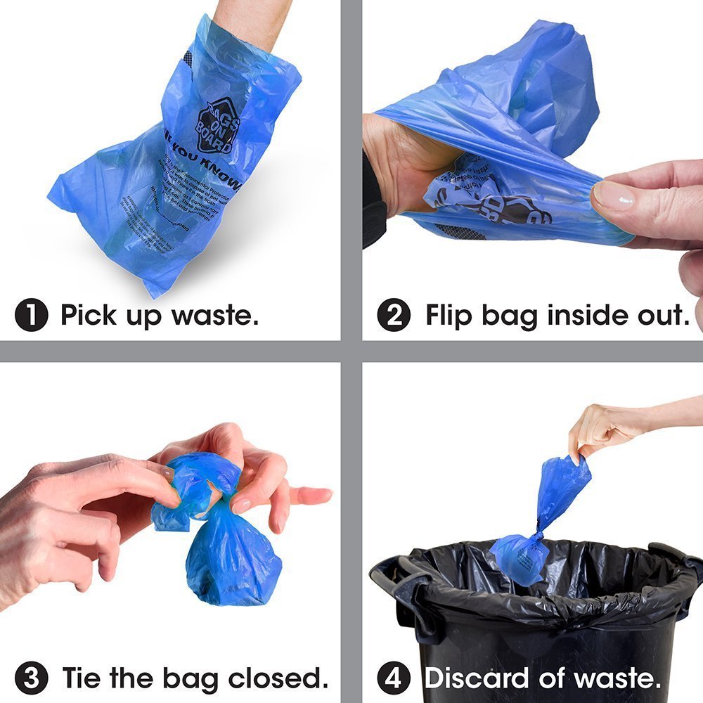 Bags On Board Blue Bone Poobag Dispenser + Bags