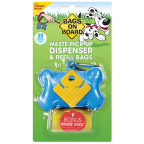 Bags On Board Blue Bone Poobag Dispenser + Bags